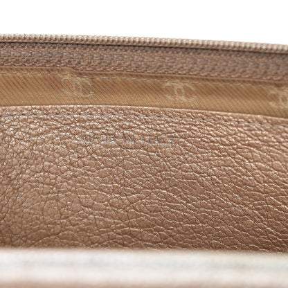 Chanel Metallic Goatskin Wallet On Chain WOC Gold 7 of 21