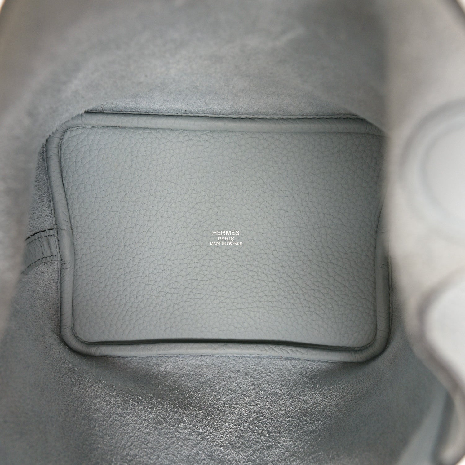 Hermes Taurillon Clemence Picotin Lock 18 PM Bleu Pale 5 of 7