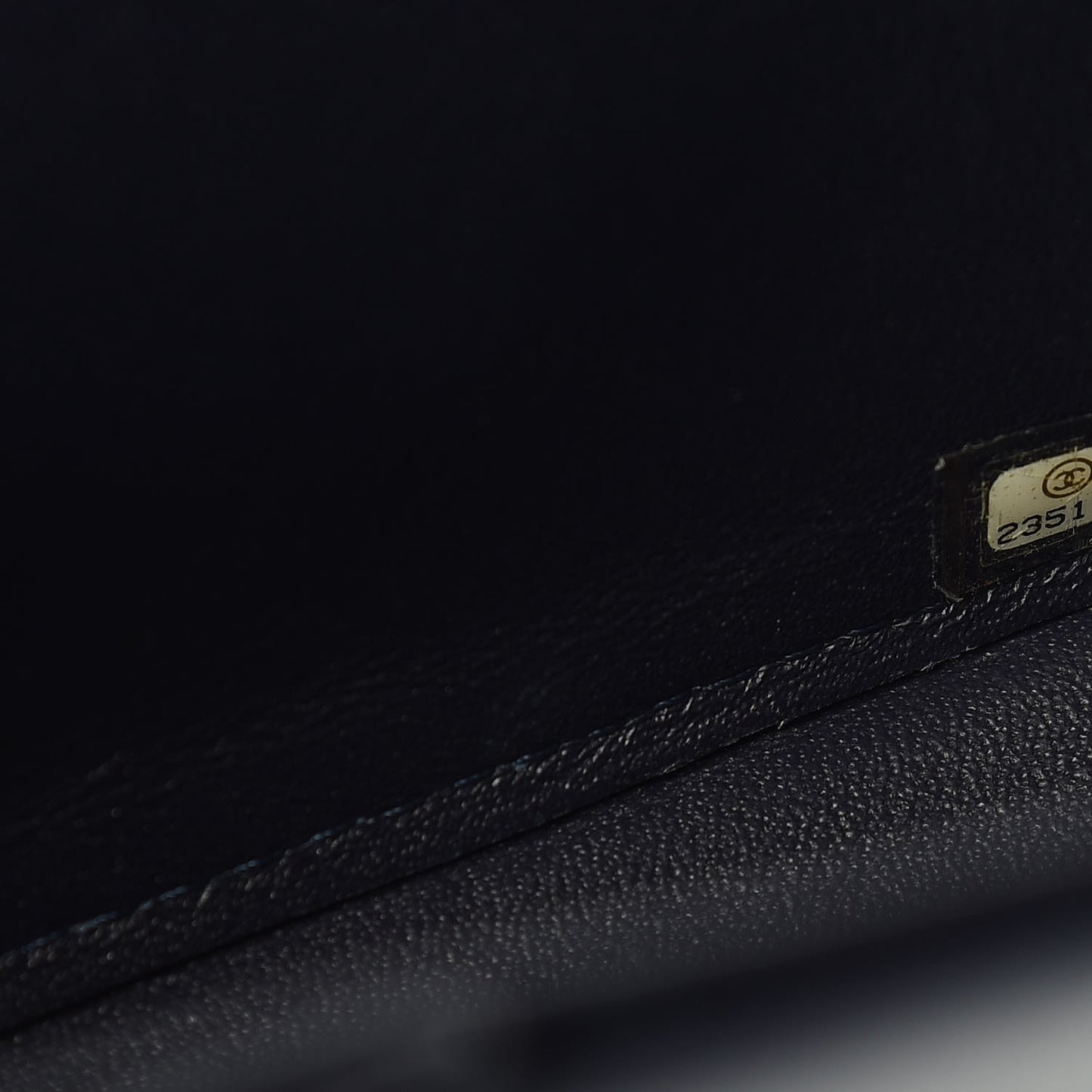 Calfskin Stitched Jumbo Double Flap Brown Blue