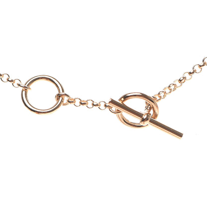 Hermes 18K Rose Gold Diamond Gambade Pendant Necklace 4 of 6