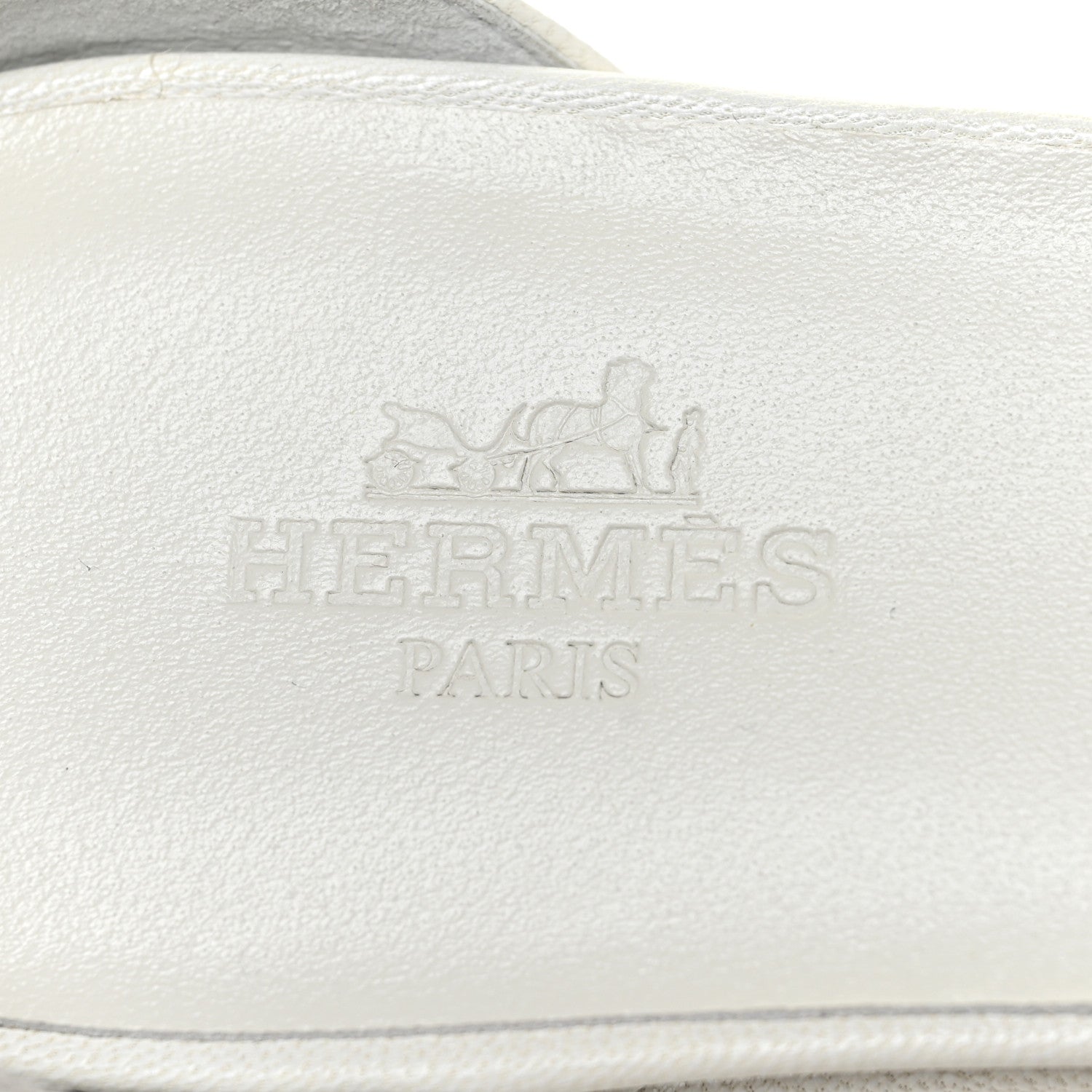 Hermes Goatskin Elda Espadrille Wedge Sandals 37 White 11 of 14