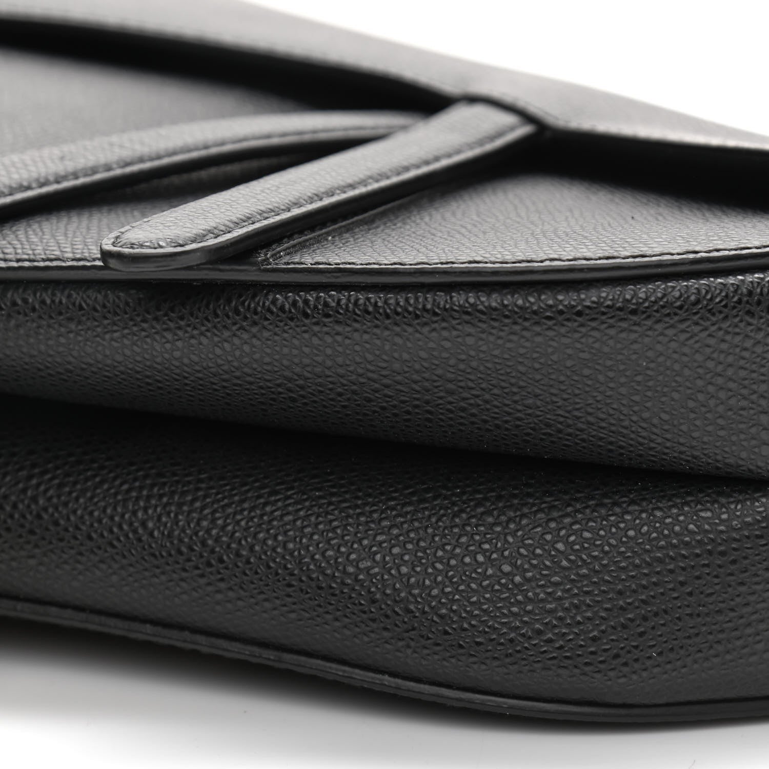 Christian Dior Calfskin Saddle Bag Black 10 of 15