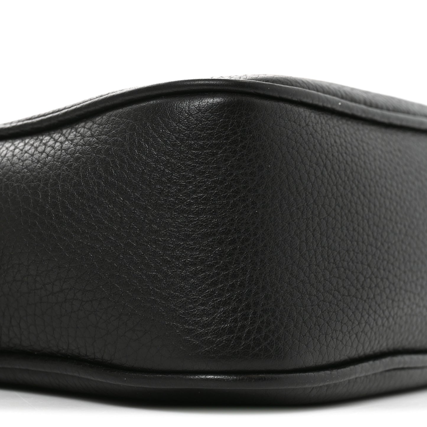 Pebbled Calfskin Small Soho Disco Bag Black