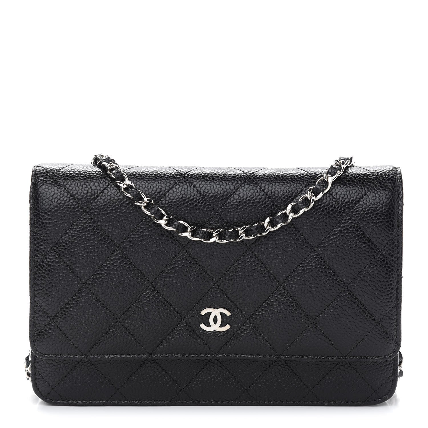 Chanel Caviar Quilted Wallet On Chain WOC Black 1 of 10