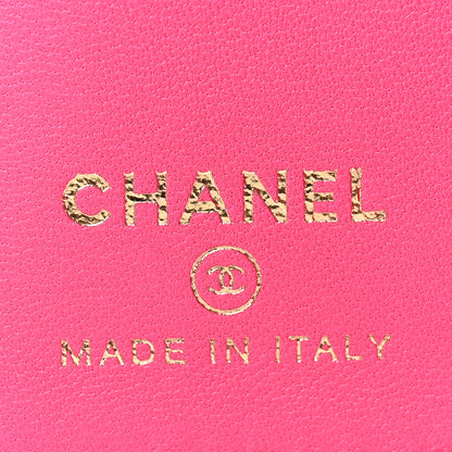 Chanel Lambskin Quilted Passport Holder Pink 6 of 6
