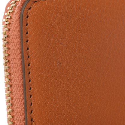 Tom Ford Calfskin Zip Coin Purse Orange 7 of 9