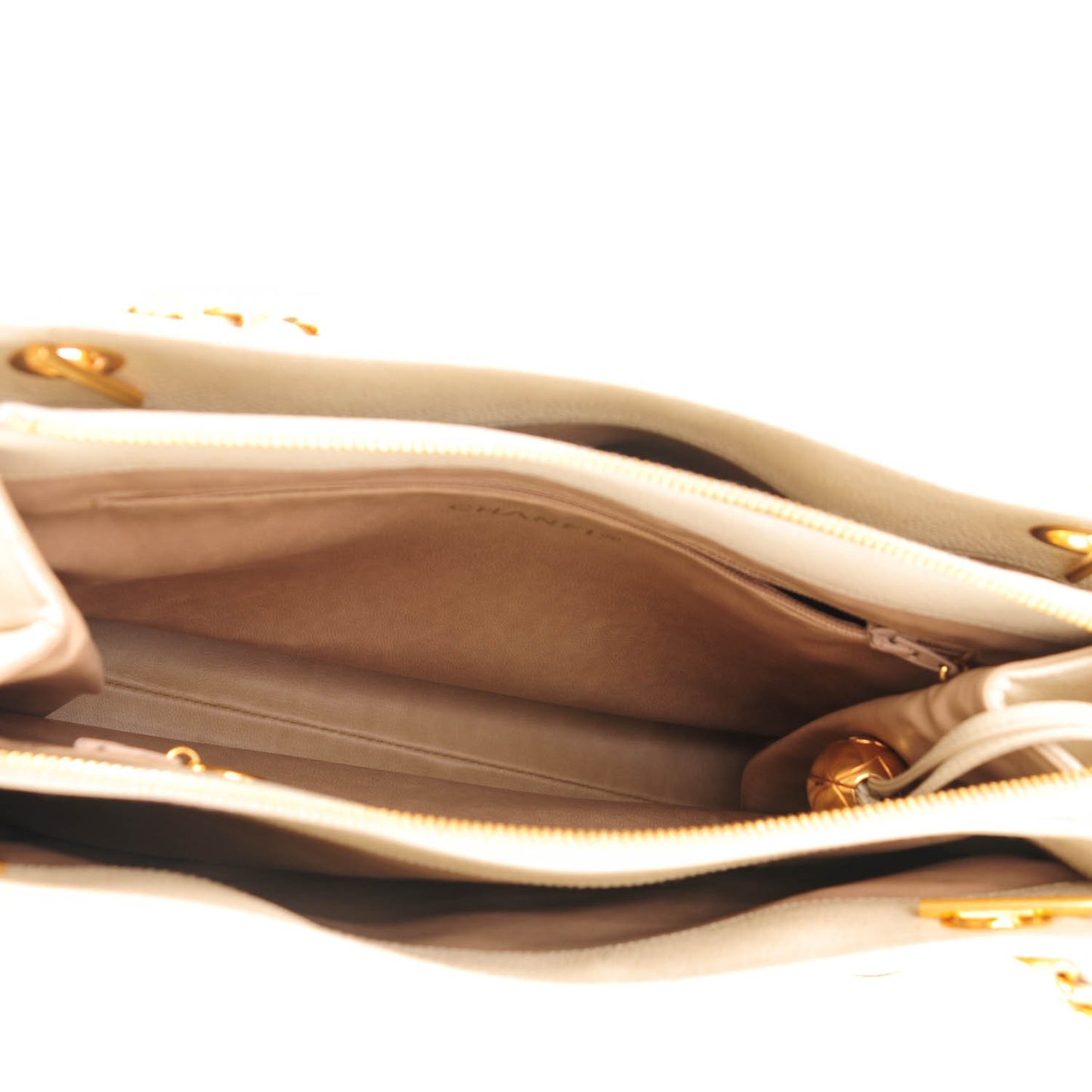Caviar CC Shoulder Bag Beige