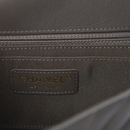 Chanel Calfskin Chevron Quilted Small Statement Flap Khaki 8 of 11