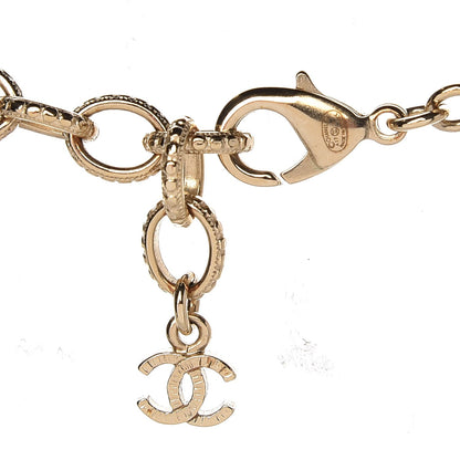 Chanel Mesh Logo Choker Necklace Gold 3 of 4