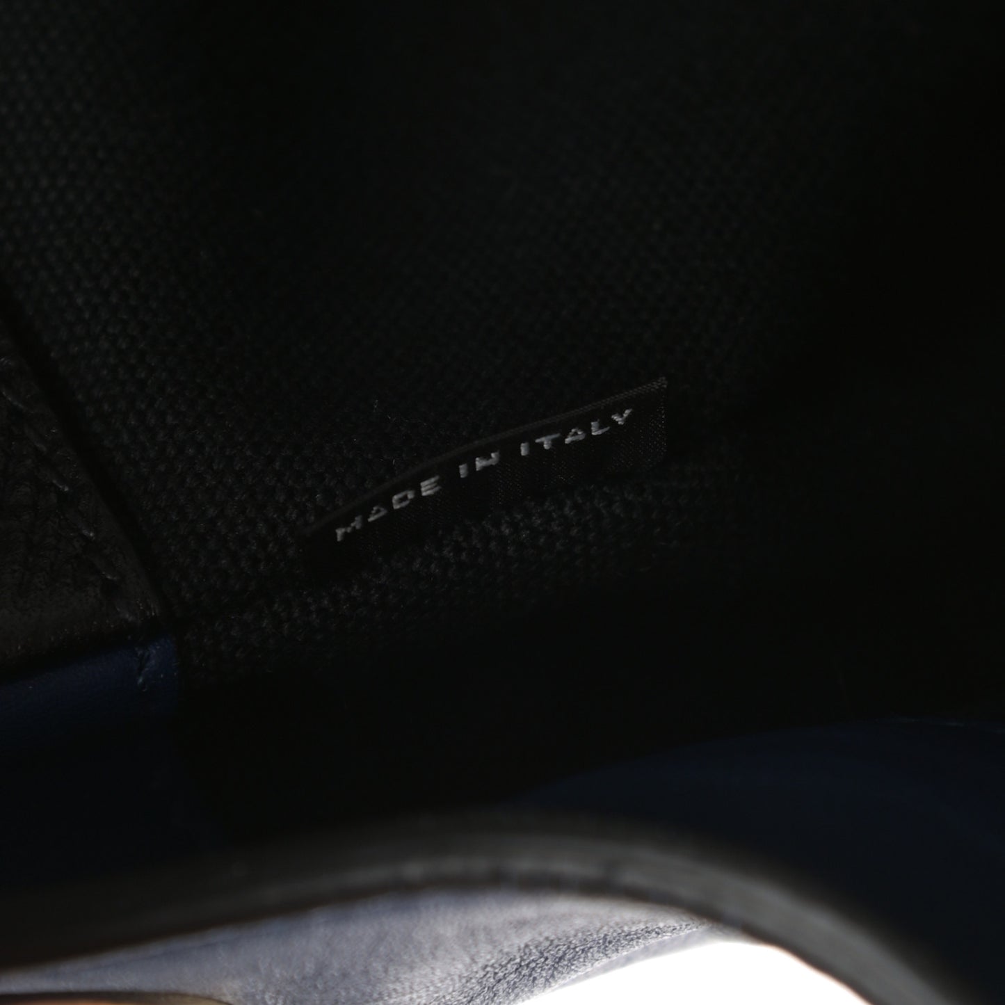 Saffiano City Calfskin Bi-Color Tote Bluette Black
