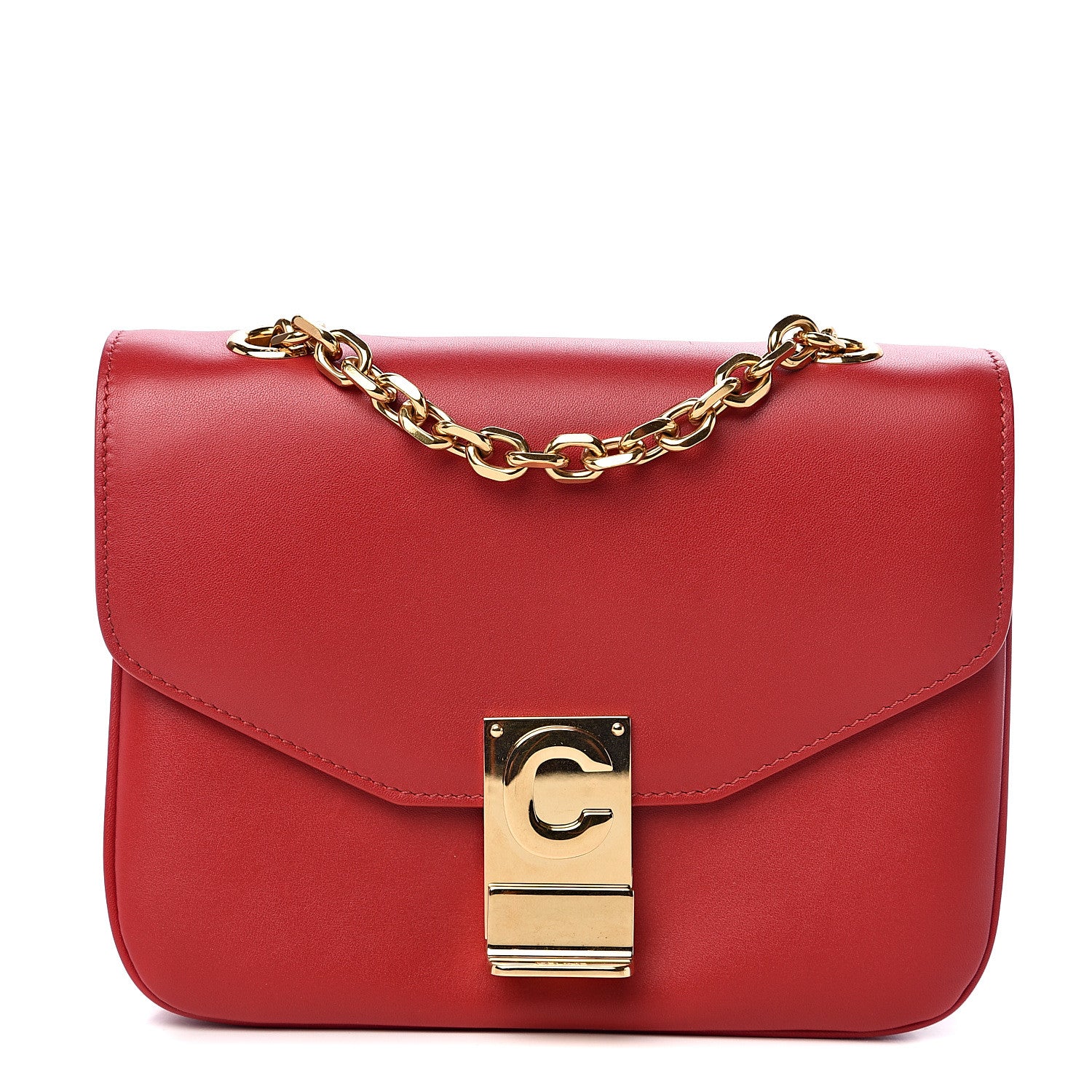 Celine Shiny Calfskin Small C Bag Red 1 of 9