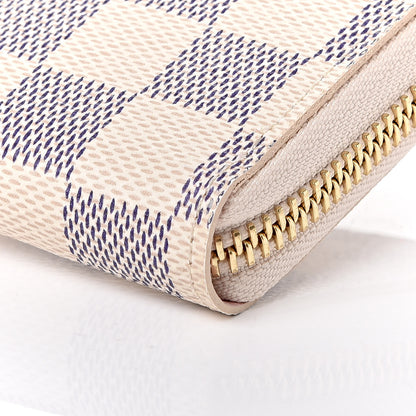 Louis Vuitton Damier Azur Clemence Wallet Rose Ballerine 9 of 10