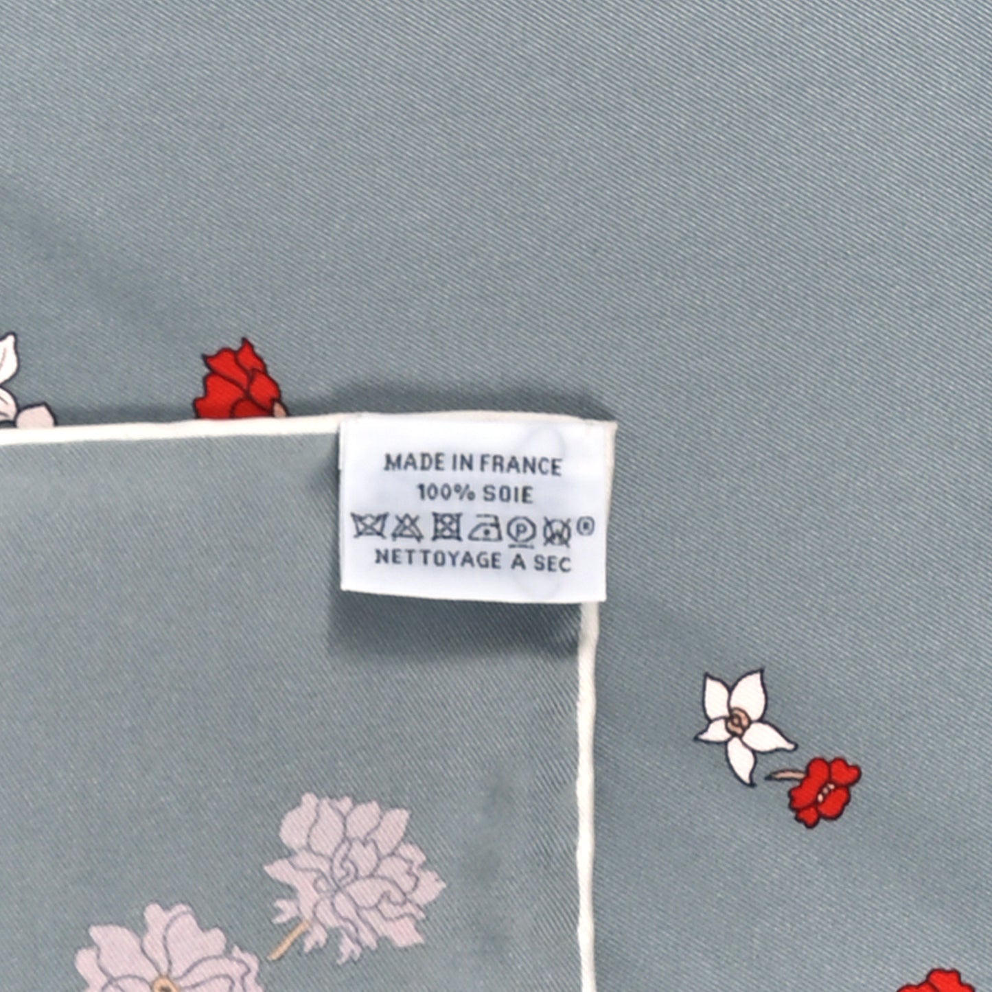 Silk Robe Legere Scarf 90 Gris Corail Rose Pourpre