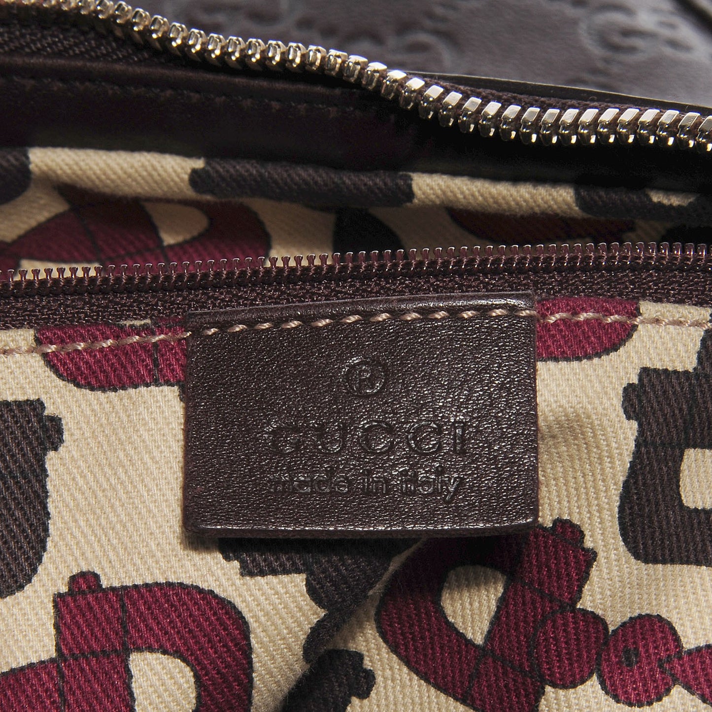 Guccissima Large Princy Hobo Dark Brown