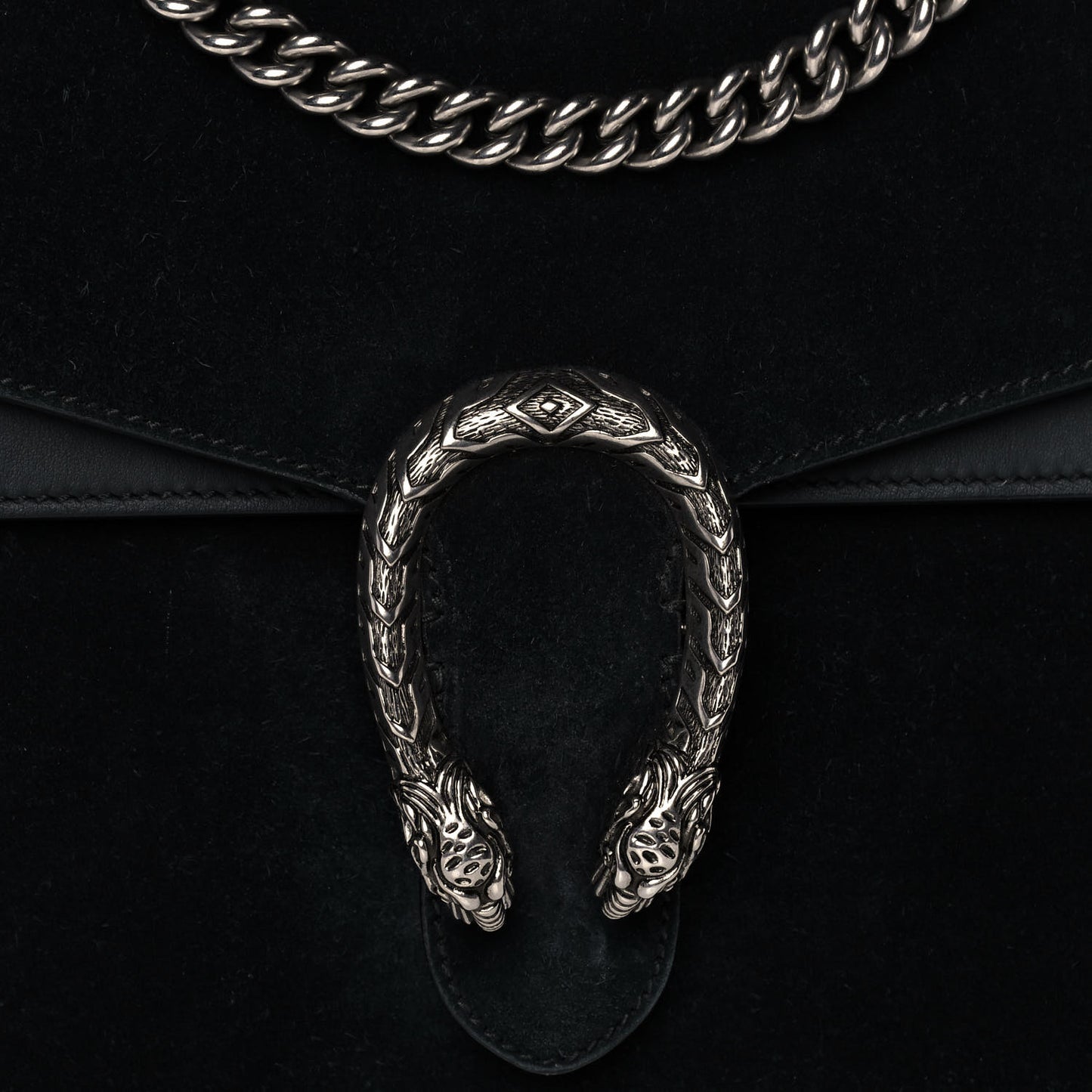 Suede Medium Dionysus Shoulder Bag Black