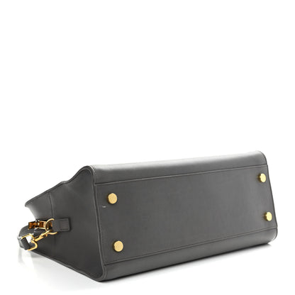 Saint Laurent Calfskin Small Monogram Cabas Grey 4 of 13
