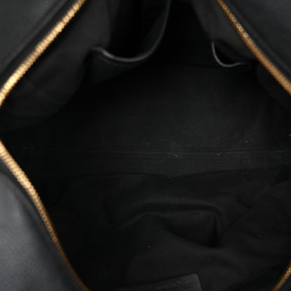 Alexander McQueen Pebbled Calfskin Small Skull Padlock Zip Around Tote Black 5 of 15