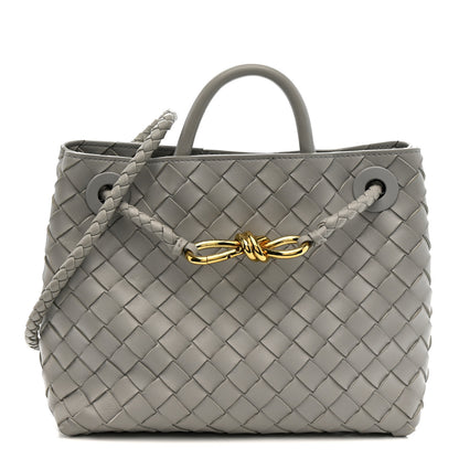 Bottega Veneta Nappa Intrecciato Small Andiamo Shoulder Bag Sterling 1 of 9
