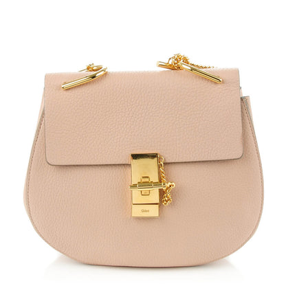 Chloe Grained Calfskin Medium Drew Shoulder Bag Cement Pink 1 of 7