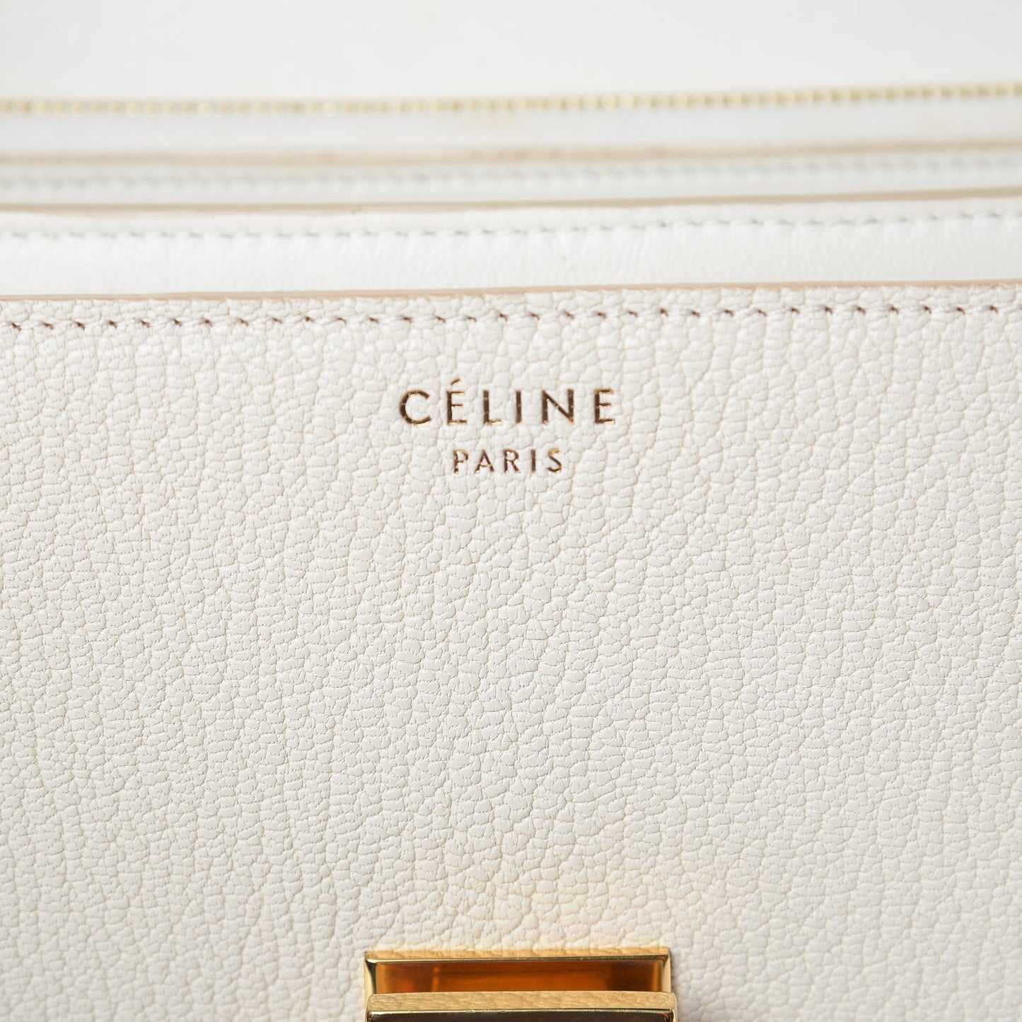 Goatskin Medium Classic Box Flap Bag White