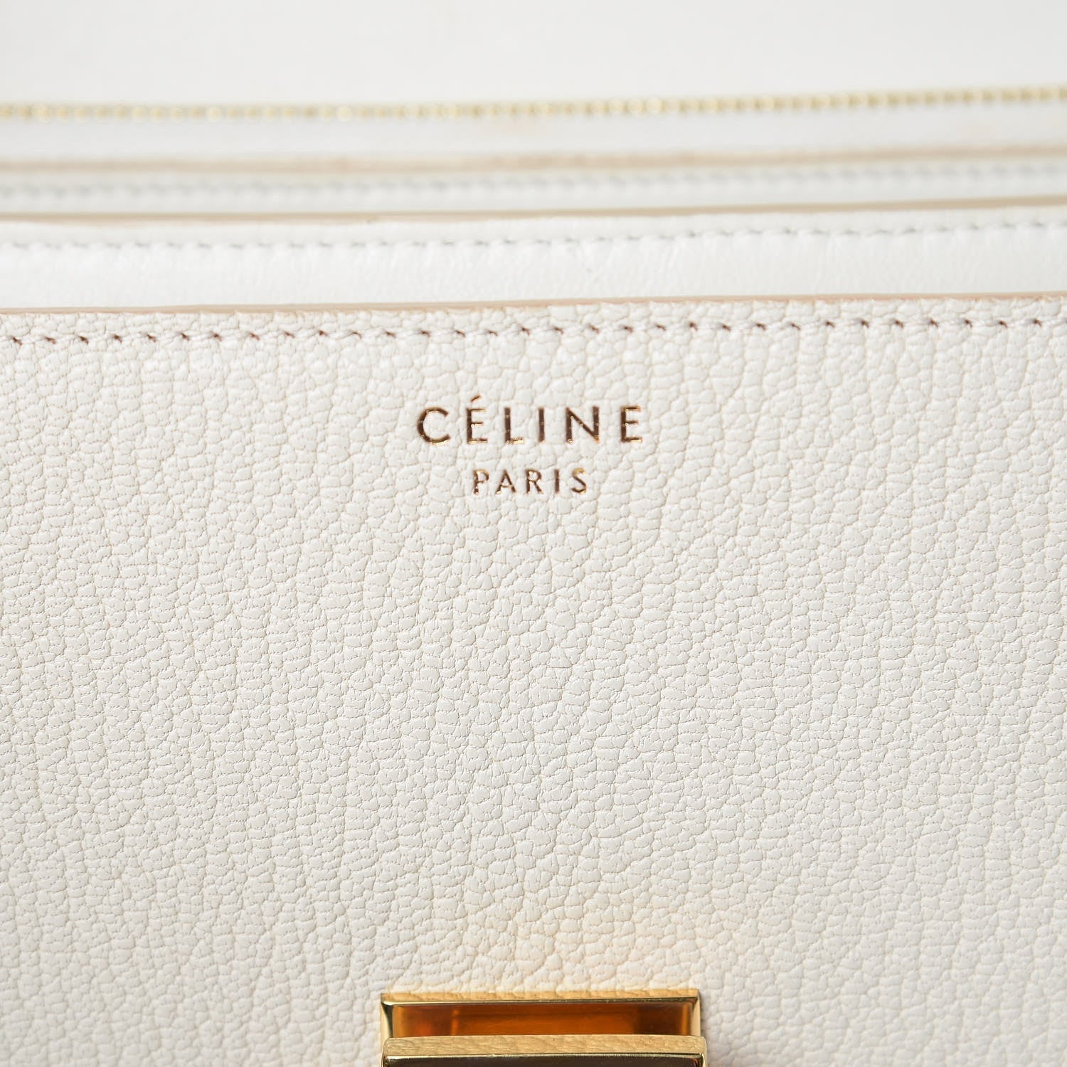 Celine Goatskin Medium Classic Box Flap Bag White 6 of 10