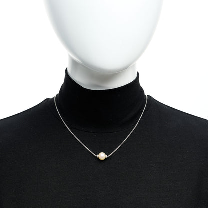 David Yurman Sterling Silver Cultured Pearl Diamond 9.5-10mm Pendant Necklace 2 of 5