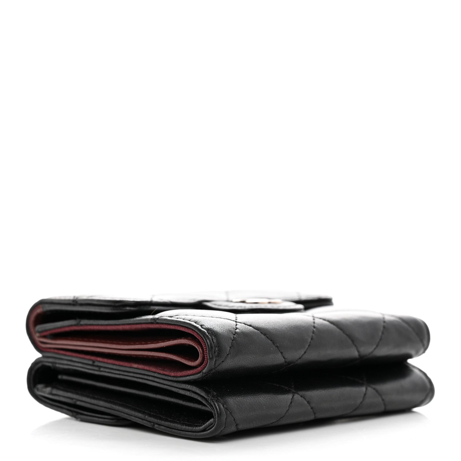 Chanel Lambskin Quilted Double Sided Wallet Black 4 of 12
