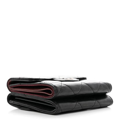 Chanel Lambskin Quilted Double Sided Wallet Black 4 of 12