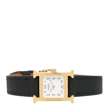 Hermes Stainless Steel Epsom 17.2mm Heure H Hour Quartz Watch Noir 2 of 5