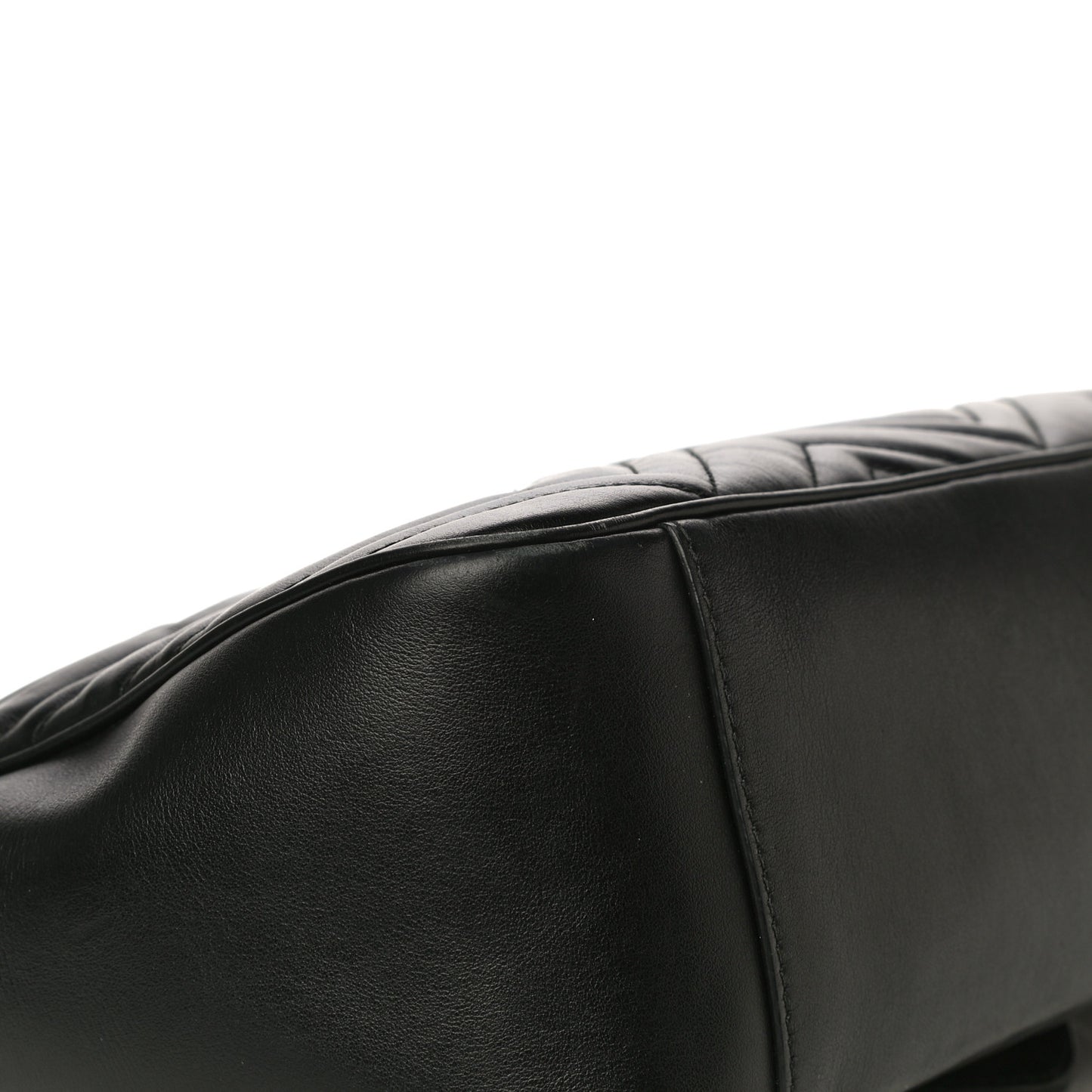 Calfskin Matelasse Large GG Marmont Shoulder Bag Black
