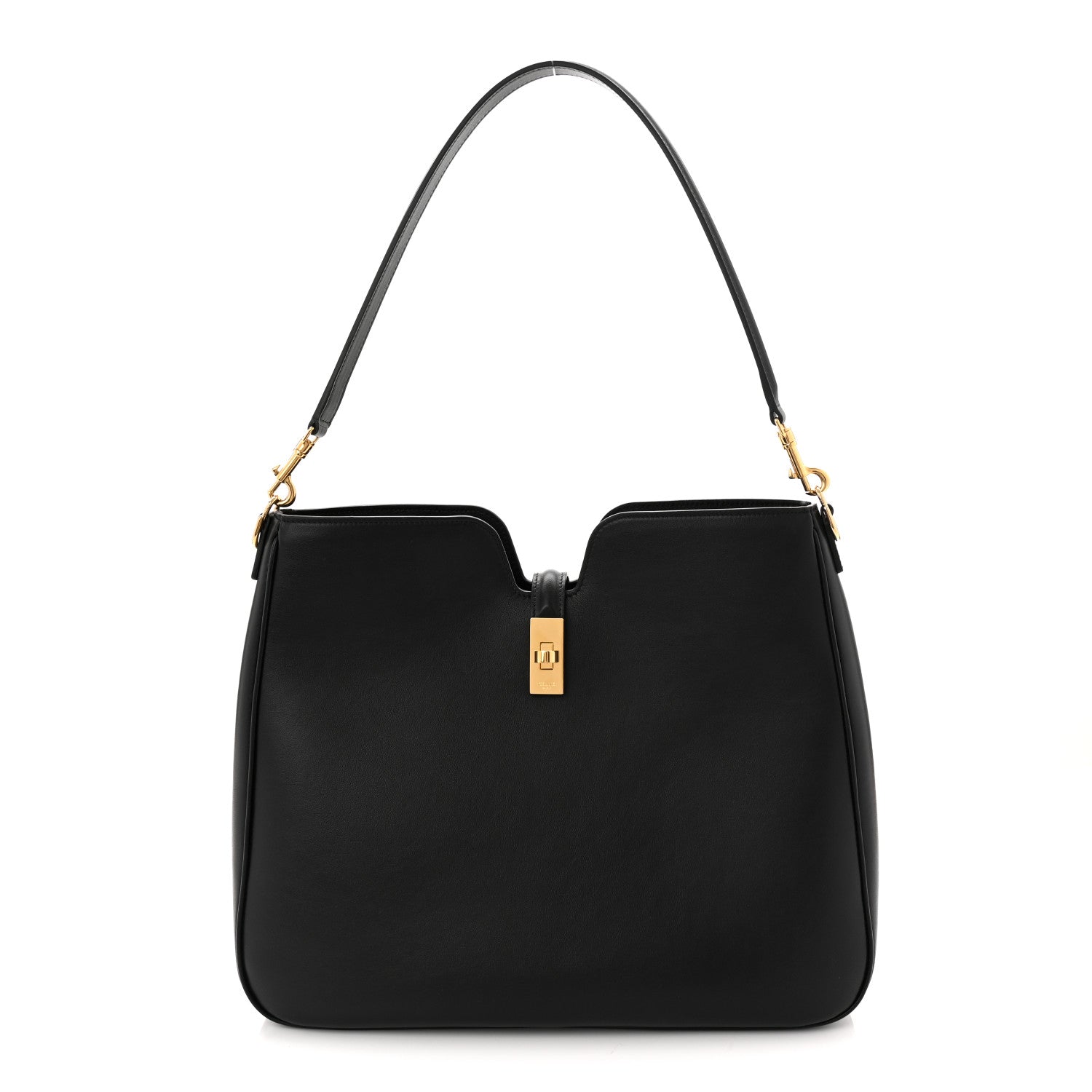 Celine Smooth Calfskin Medium Camille 16 Soft Bag Black 1 of 10