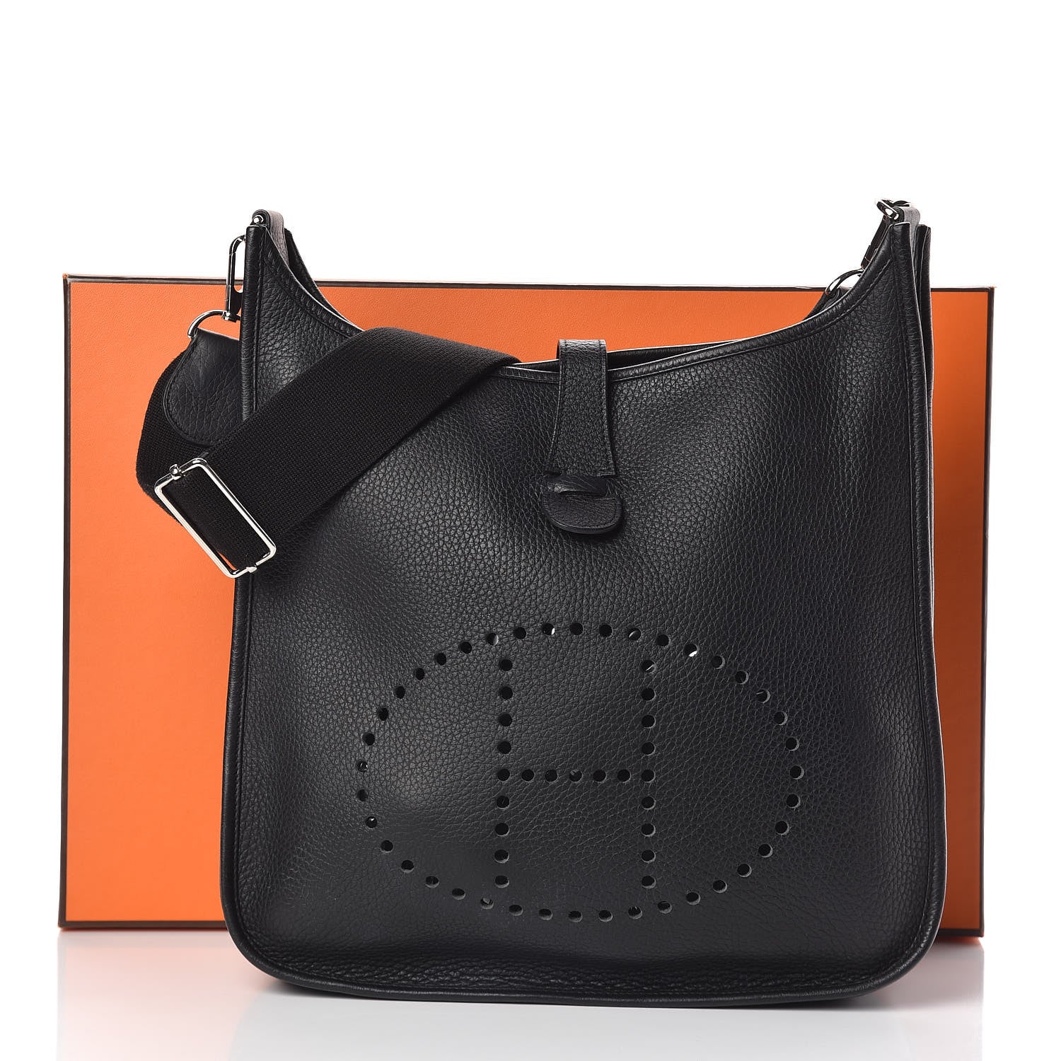 Hermes Taurillon Clemence Evelyne III GM Black 19 of 19