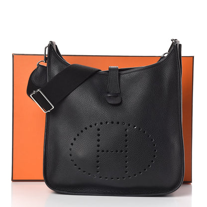 Hermes Taurillon Clemence Evelyne III GM Black 19 of 19