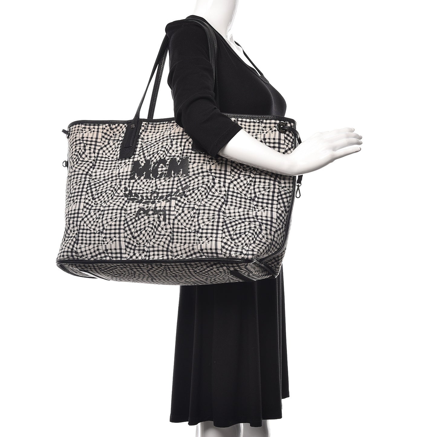 Visetos Large Liz Reversible Shopper Tote Black