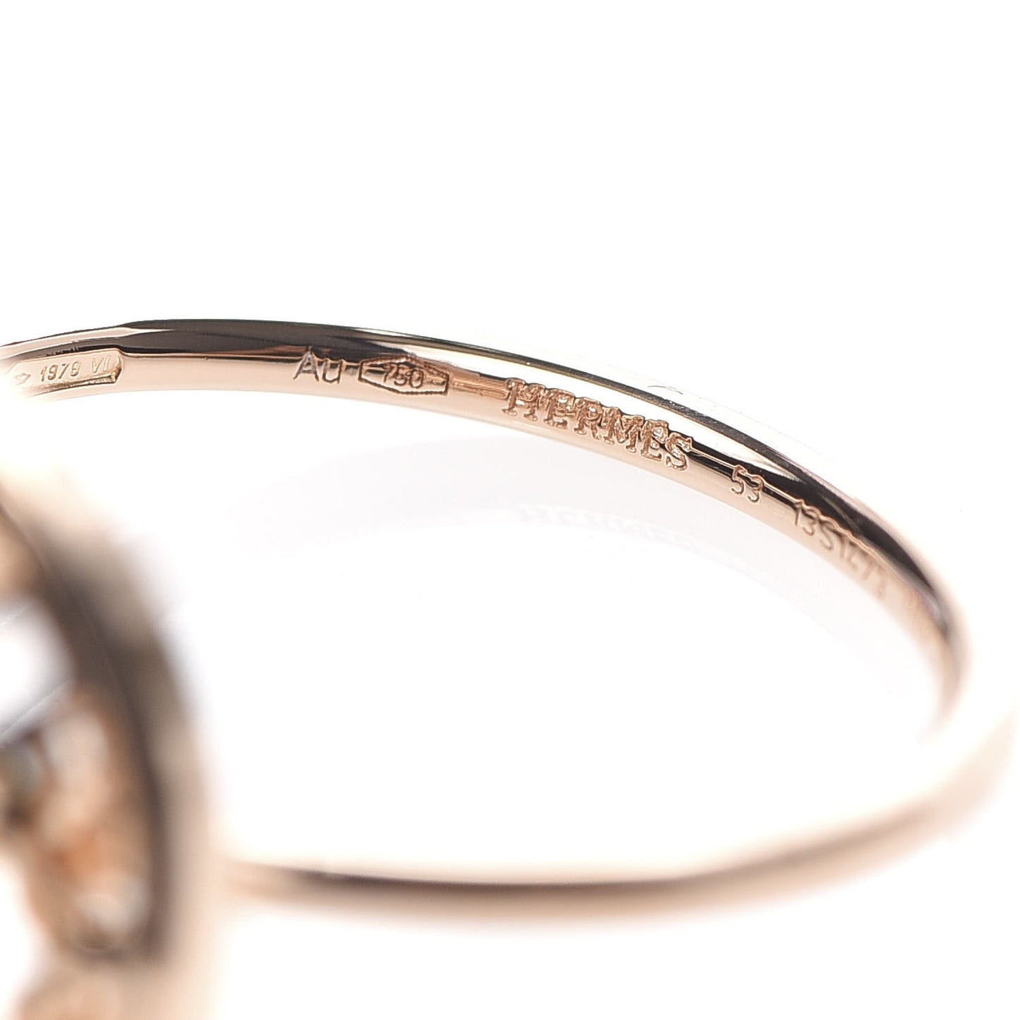 18K Rose Gold Chaine D'Ancre Passerelle Ring 53 6.25