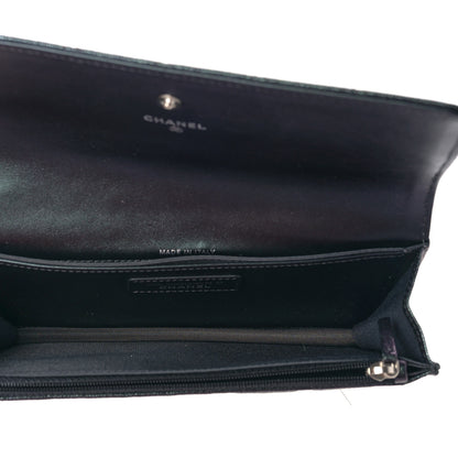 Chanel Iridescent Caviar Quilted Classic Pouch Clutch Black 5 of 11