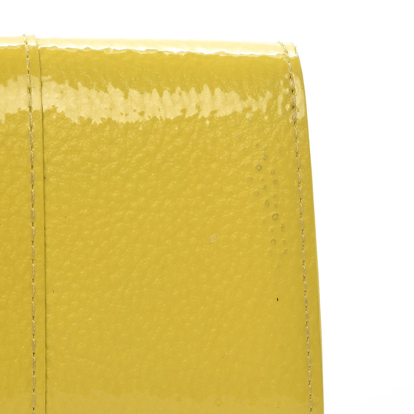 Vernis Gel Calfskin Brillant Coin Purse Citron