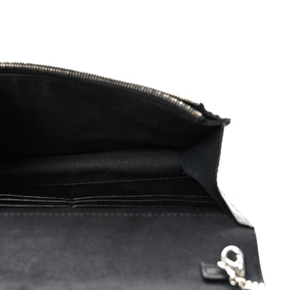 Fendi Vitello Elite Mink Fur Studded Karlito Tube Wallet On Chain Black White 5 of 9