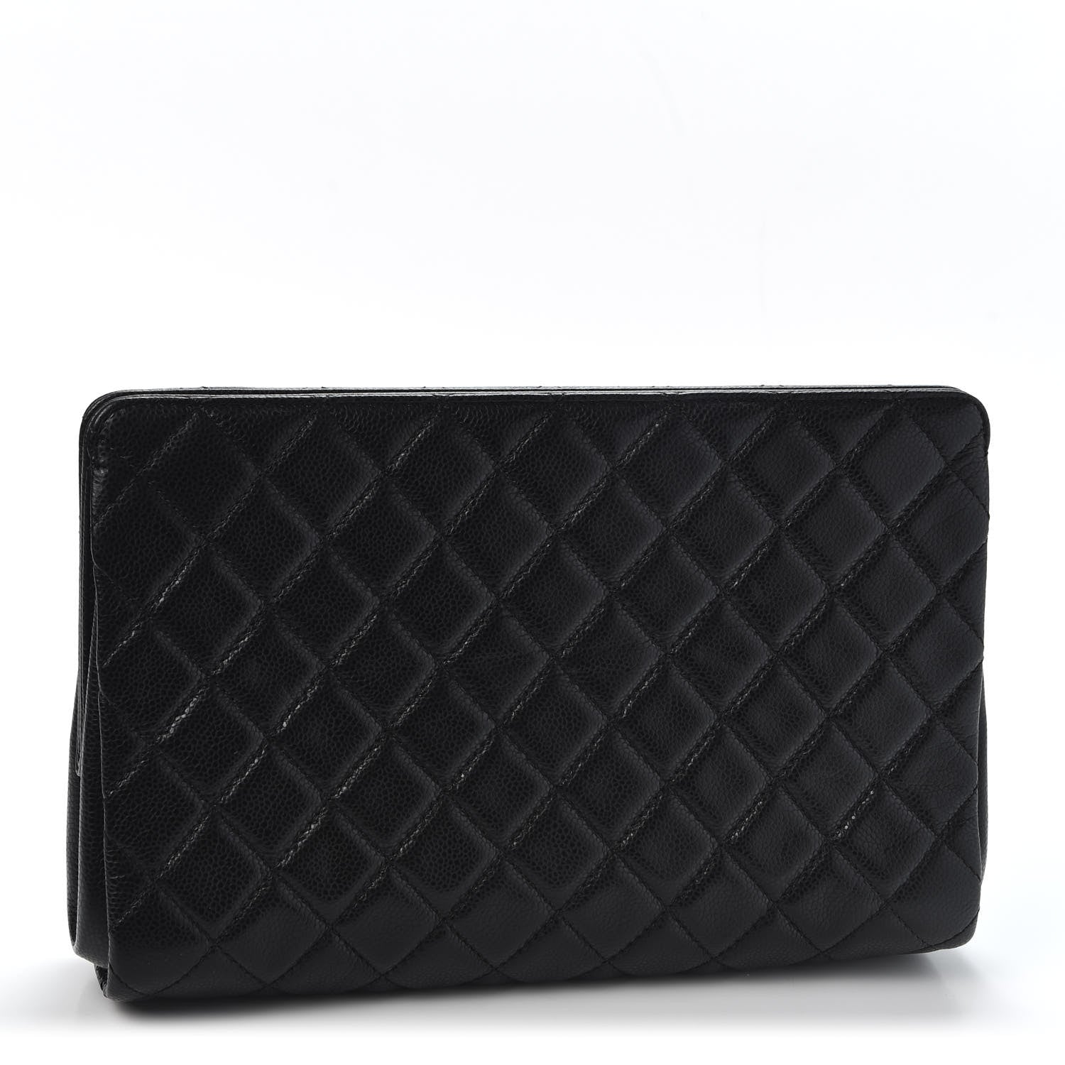 Chanel Caviar Quilted CC Large Clutch Black 2 of 10