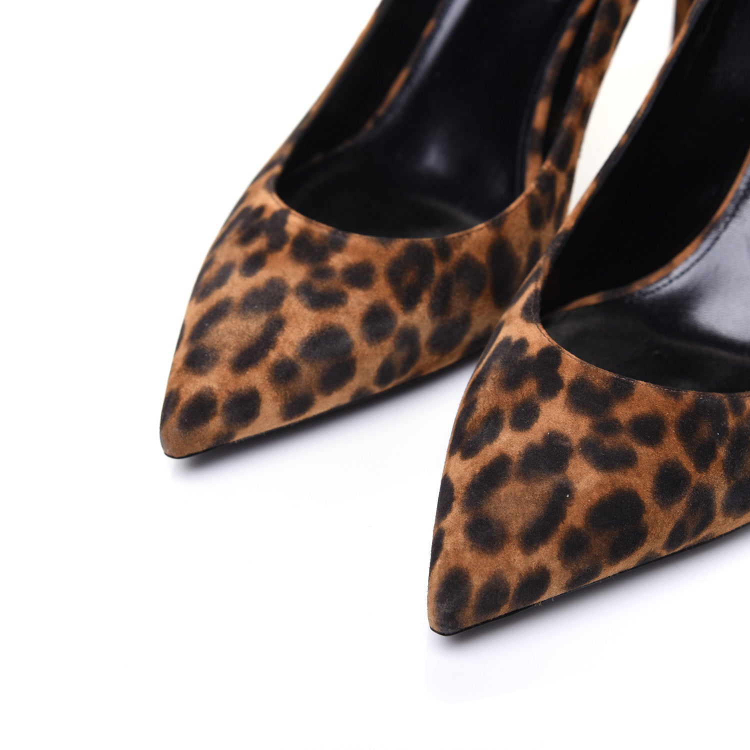 Saint Laurent Suede Leopard Printed Anja Pumps 40 Natural Coffee 8 of 13