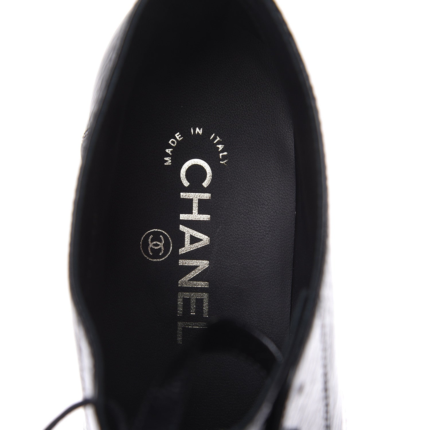 Chanel Crumpled Calfskin Lace Up Short Boots 41 Black 7 of 7
