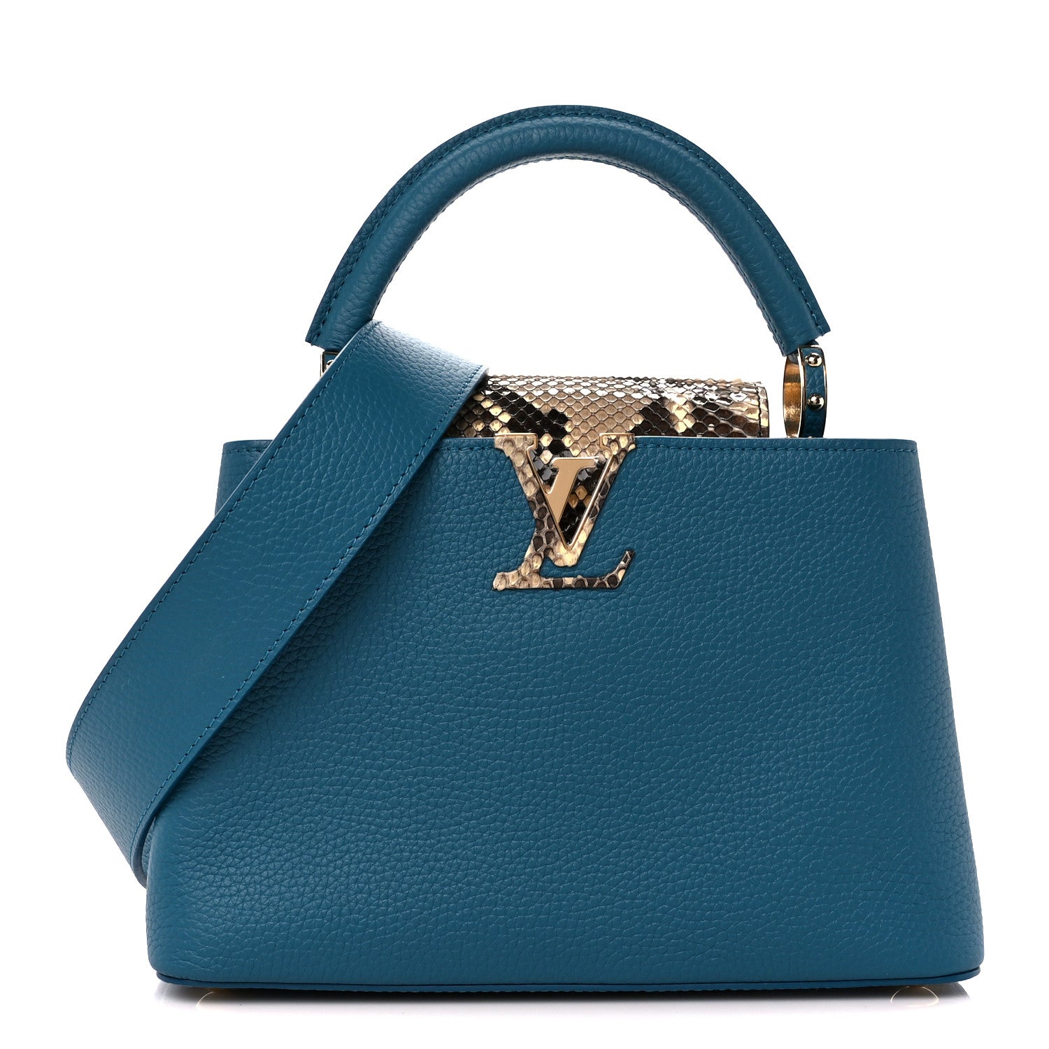 Louis Vuitton Taurillon Snakeskin Capucines BB Mallard 1 of 9
