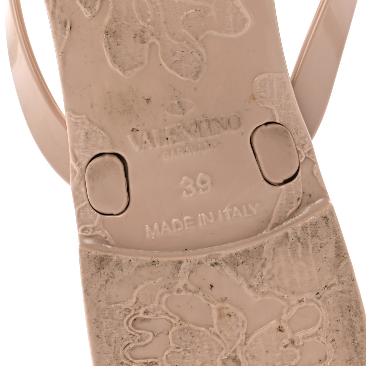 Valentino Garavani PVC Jelly Rockstud Bow Thong Sandals 39 Poudre 8 of 9