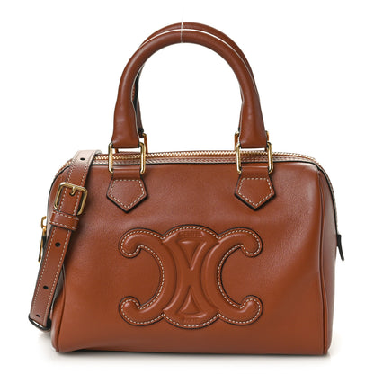 Celine Smooth Calfskin Triomphe Small Boston Bag Tan 1 of 10