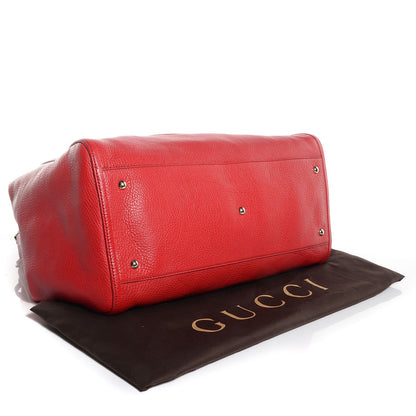 Gucci Pebbled Calfskin Large Soho Shoulder Bag Red 4 of 9