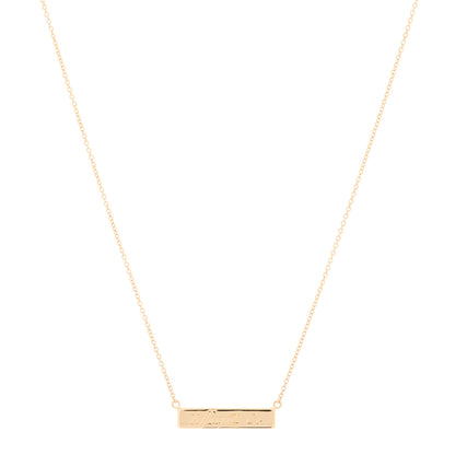 Tiffany 18K Yellow Gold Notes Bar Pendant Necklace 1 of 3