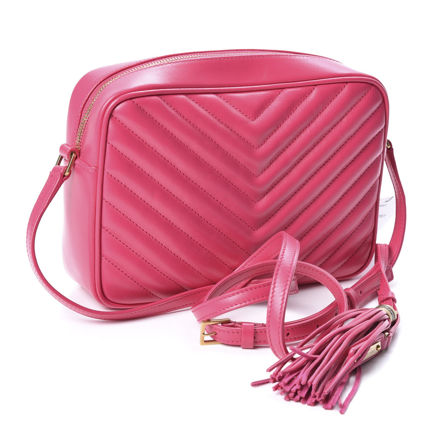 Saint Laurent Calfskin Matelasse Monogram Lou Camera Bag Fresh Fuxia 2 of 9
