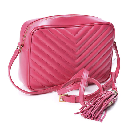Saint Laurent Calfskin Matelasse Monogram Lou Camera Bag Fresh Fuxia 2 of 9