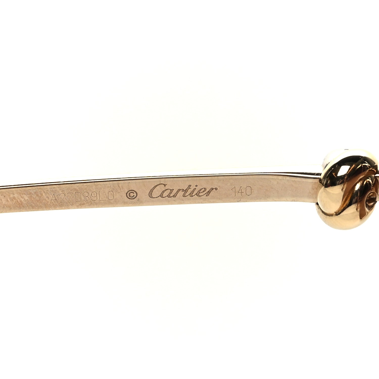 Cartier Metal Trinity Sunglasses CT0225S Brown Gold Silver 5 of 9
