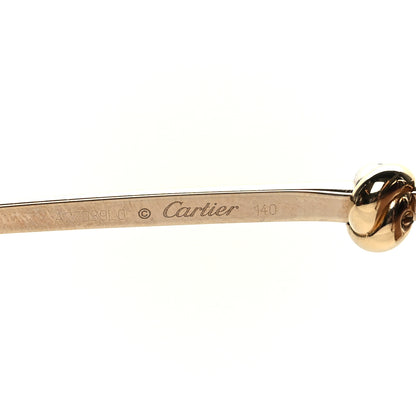 Cartier Metal Trinity Sunglasses CT0225S Brown Gold Silver 5 of 9